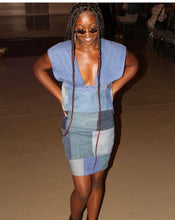 Load image into Gallery viewer, Denim-block skirt
